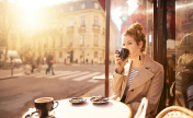 Some coffee to fuel her contemplation创意图片素材 - E+