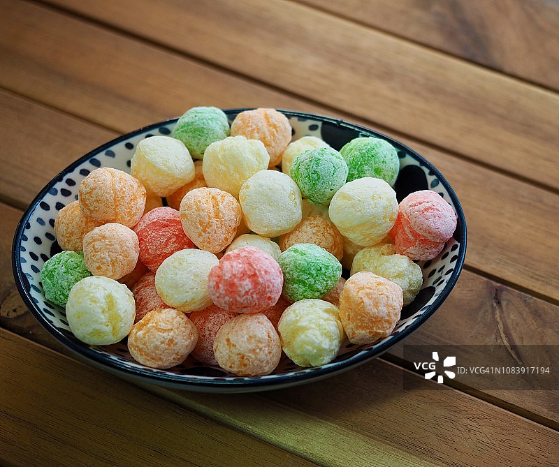 korean cookies color puffed rice