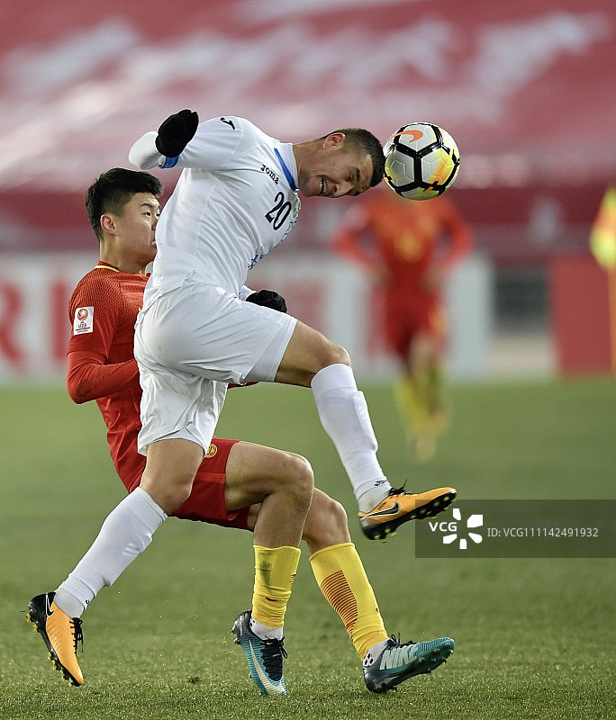2018 U23亚洲杯小组赛:中国男足0-1乌兹别克斯
