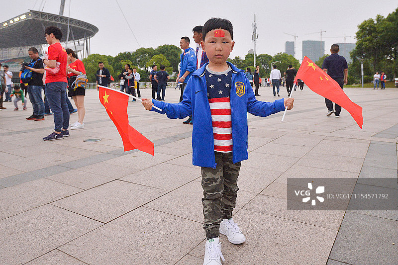 2018国际足球友谊赛:中国Vs缅甸 国足球迷场外
