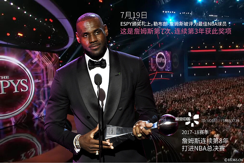 图表:詹姆斯获得最佳NBA球员奖