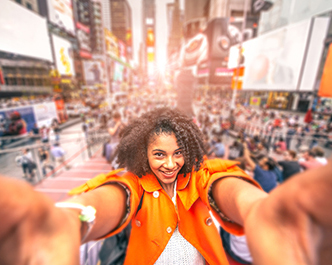 Selfie at Times Square, New York 500px图片素材