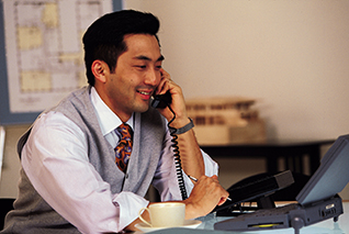 Businessman on the telephone corbis圖片素材