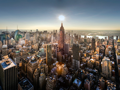 Empire State building looking West gettyimages图片素材